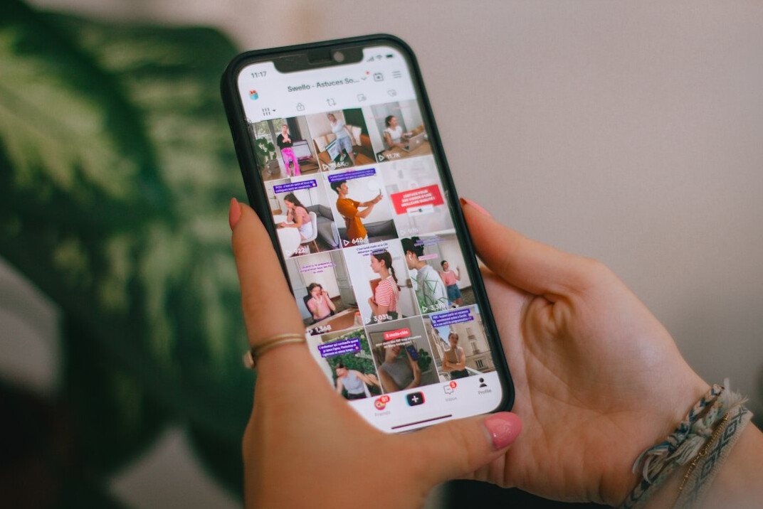 social media video on phone