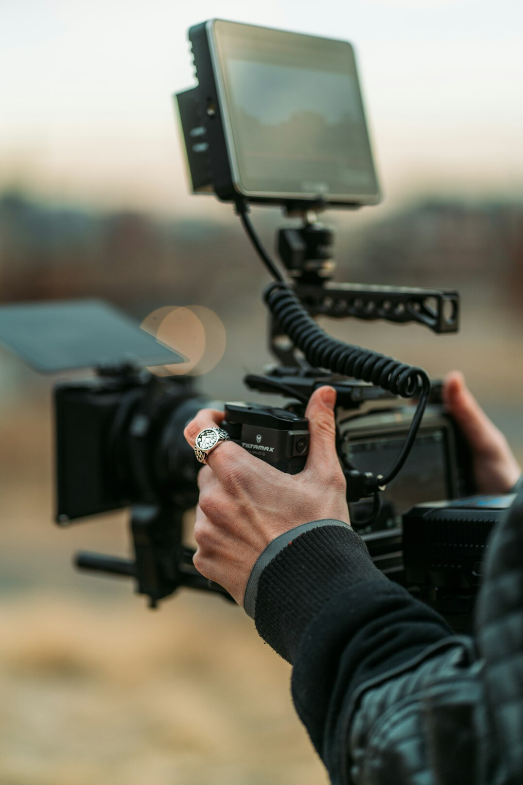 cinematographer shooting outdoors